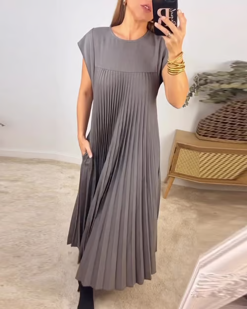 CLARA™ Dress | Women's Pleated Maxi Dress | 50% OFF