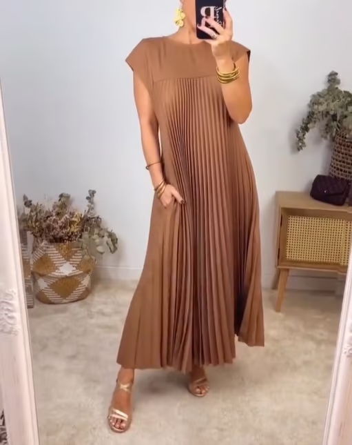 CLARA™ Dress | Women's Pleated Maxi Dress | 50% OFF