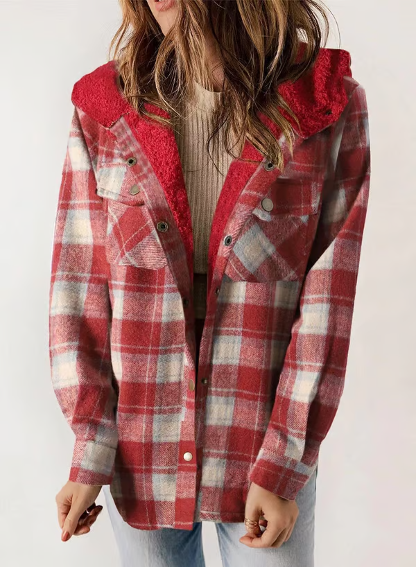 CALISTA™ Coat | Cozy Chequered Fur Coat