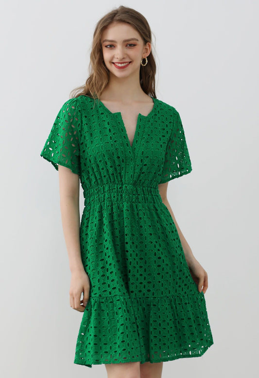 VAYLA™ Dress | Pattern V-Neck Mini Dress