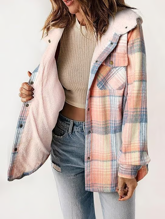 CALISTA™ Coat | Cozy Chequered Fur Coat