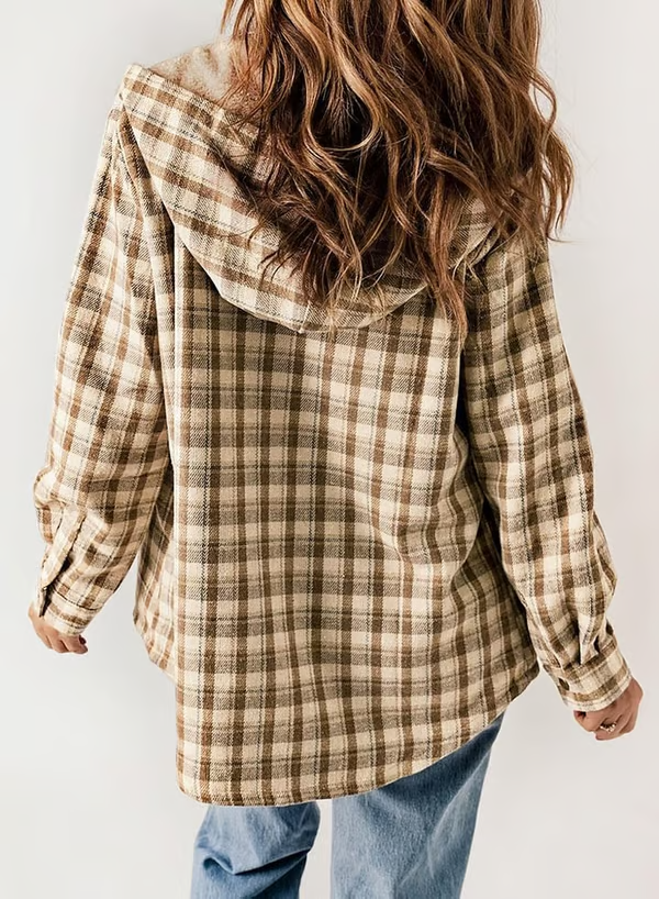 CALISTA™ Coat | Cozy Chequered Fur Coat