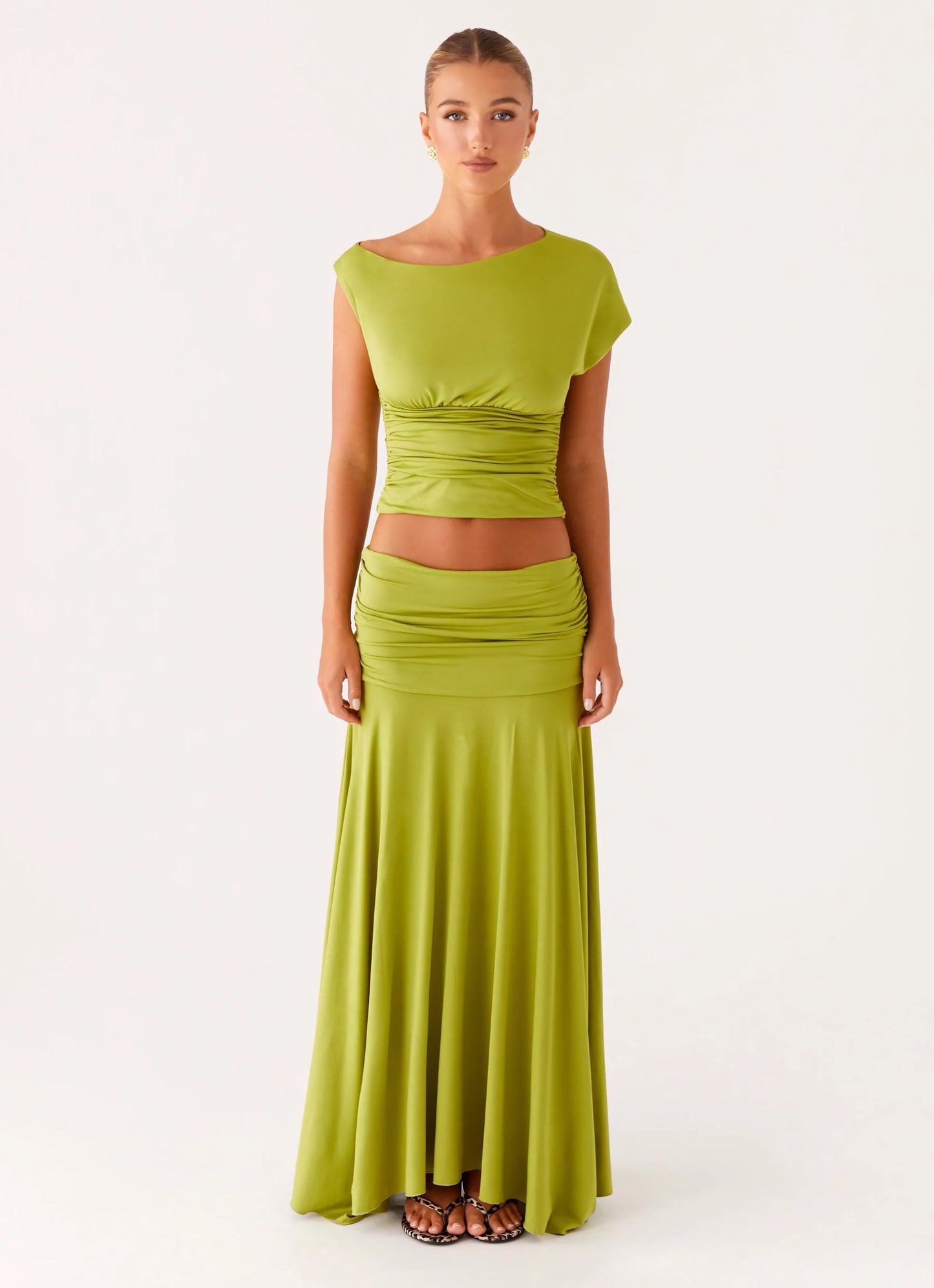 LIANA™ Set | Ruched Top & Maxi Skirt Set