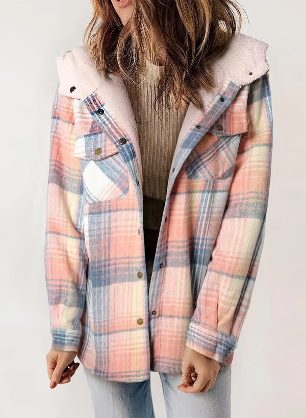 CALISTA™ Coat | Cozy Chequered Fur Coat